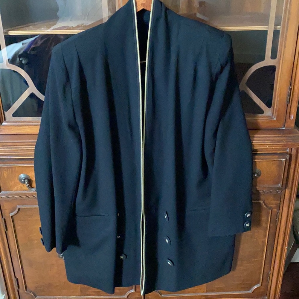 Black vintage jacket with gold trim